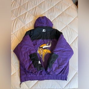 Minnesota Vikings Starter Jacket Coat Large - Excellent Condition